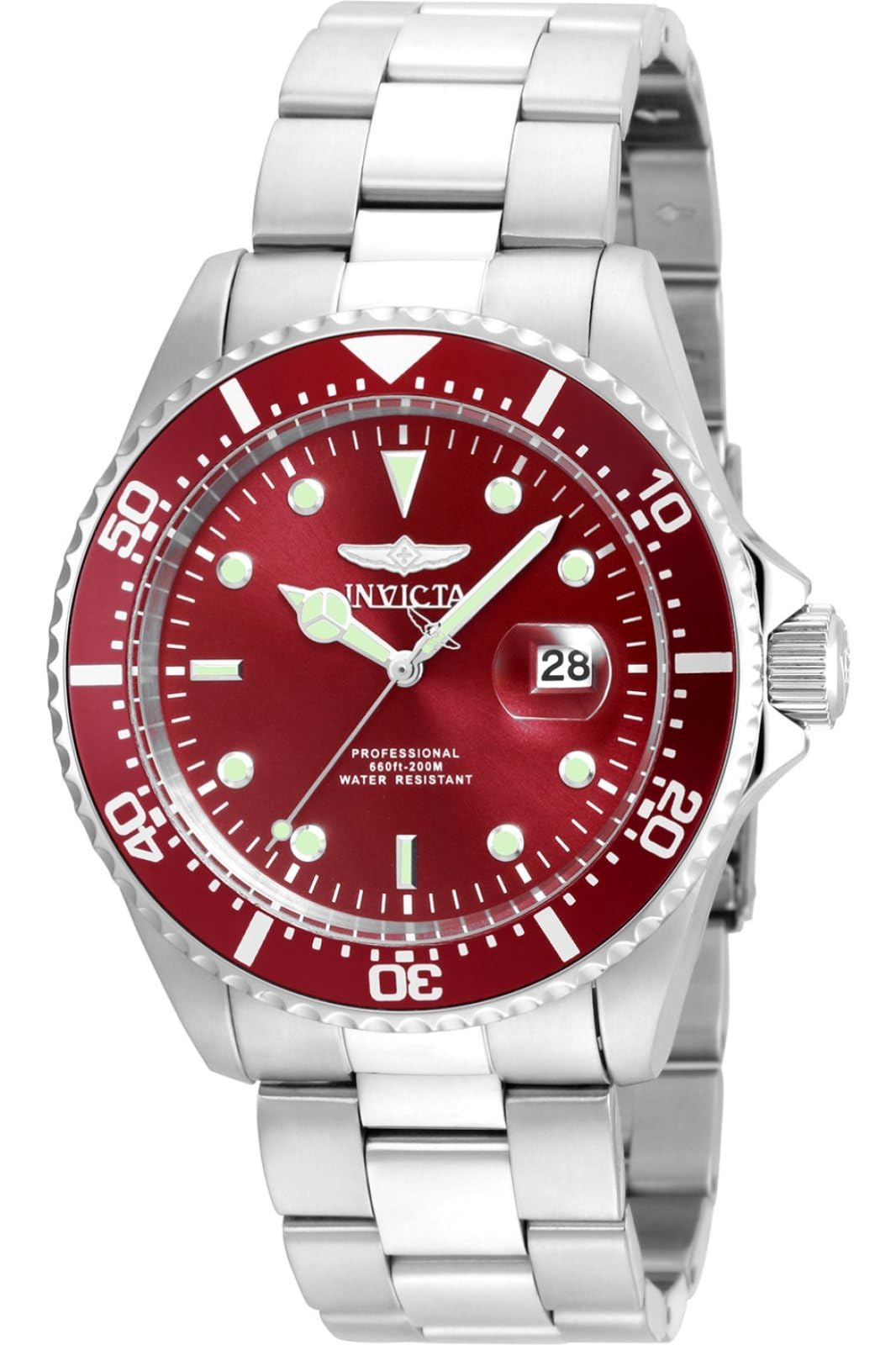 INVICTA Men's 'Pro Diver' Quartz Stainless Steel Diving Watch